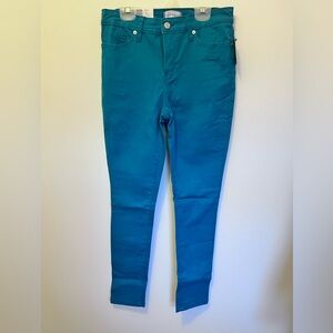 Crown & Ivy Women's Teal Skinny Jeans